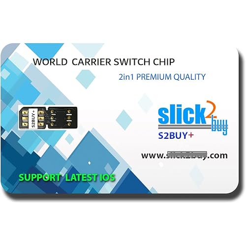 S2BUY+ Cell Phone Carrier Switch Chip, Any iPhone Models, Any Latest iOS, Any GSM sim Cards