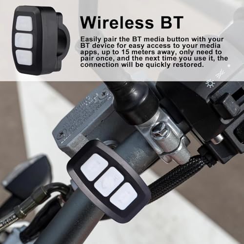 Télécommande Bluetooth smartphone commande musicale étanche bouton volant moto - 2