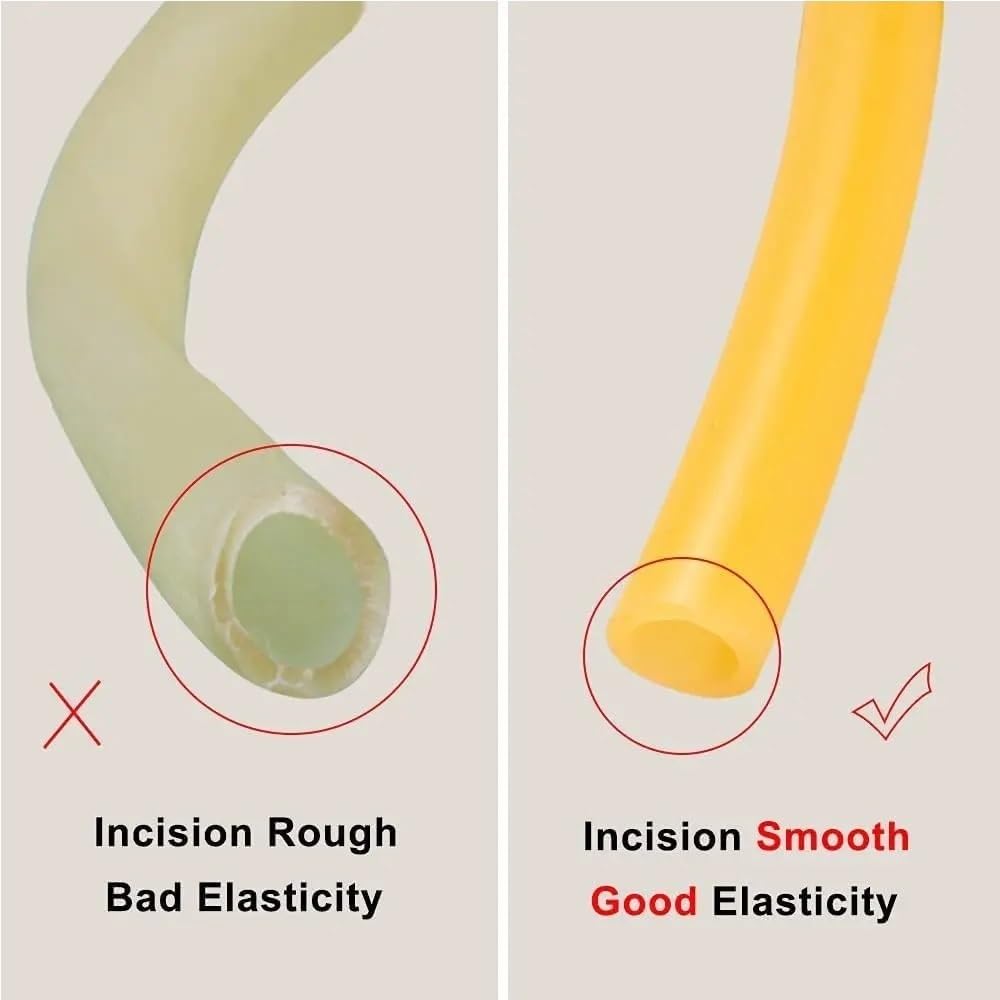 1 Meter Yellow Hollow Round Tube - High Elastic Latex Rubber Tubing for Versatile Applications(17mmx12mm)