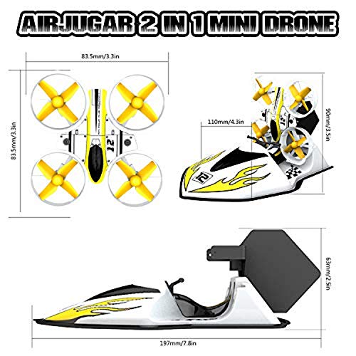 Mini Drone RC Nano Quadcopter for Kids and Beginners, RC Helicopter Plane with Auto Hovering, 3D Flip, Headless Mode and 3 Extra Batteries Toys for Boys and Girls … (Yellow)