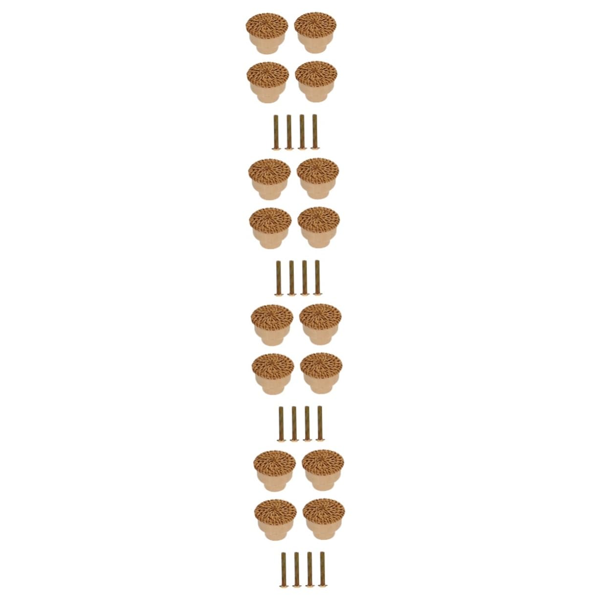 Uonlytech 4 Set Manico in Bambù Pomelli Decorativi Per Porte Comò Naturale Maniglie Delle Ante Dei Mobili Da Cucina Arredamento Legnoso Maniglie Dei Cassetti Del Comò Ki Di Legno 4 Pezzi * 4
