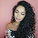 YS Hair Brazilian Human Hair Lace Front Wigs Deep Curly-Glueless 130% Density Virgin Hair with Baby Hair for African Americans Natural Color 16 Inches
