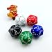 Bescon Sixty-Sided 60 Sides Dice, 60-Sided D60 35mm Large Gaming Dice - 5 Assorted Opaque Color with Numbers