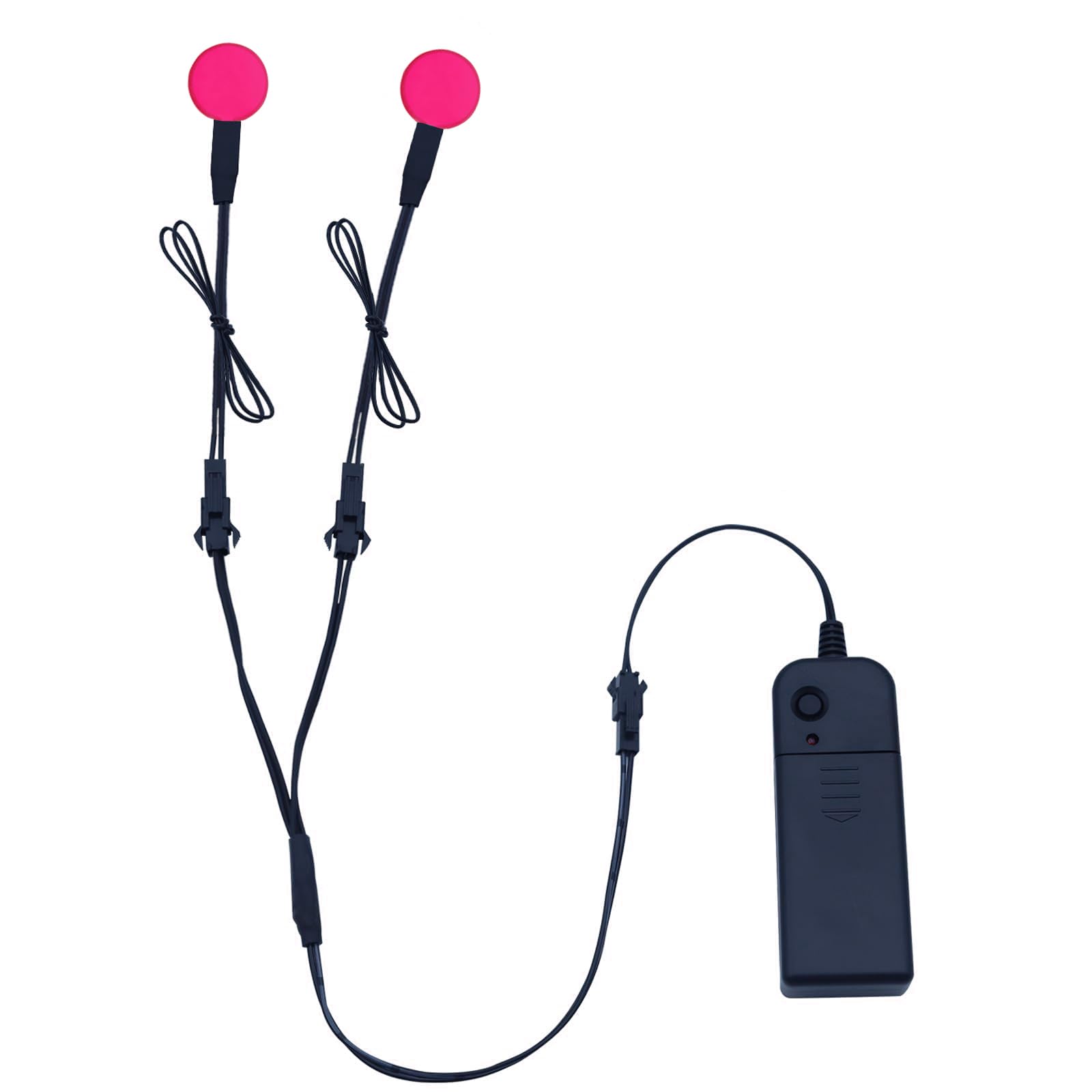LED-Augen für Maske, Skelett, Geist, schwarze Katze, Spinne, Kürbis, gruseliger Baum, EL-Panels, Licht für Cosplay, DIY-Themenparty-Dekor (Rosa, 20 mm)