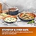 Gotham Steel 10 Piece Pots and Pans Set with Ultra Nonstick Diamond Surface, Includes Frying Pans, Stock Pots, Saucepans & More, Stay Cool Handles, Oven Metal Utensil & Dishwasher Safe, 100% PFOA Free