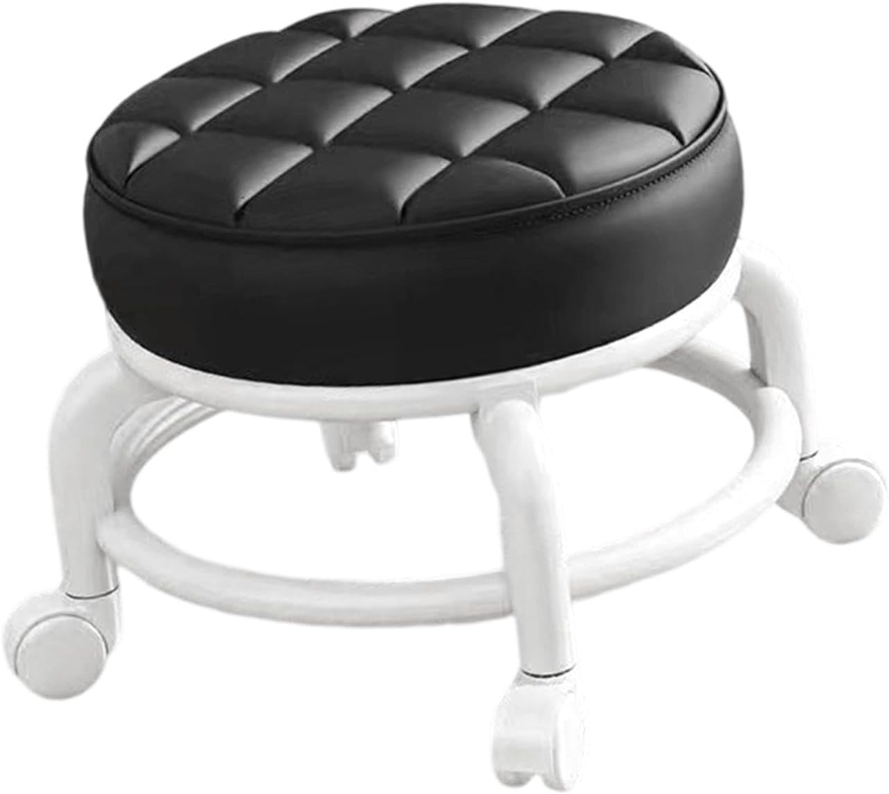 Enakshi® 360° Rotating Low Roller Seat Stool Low Noise for Kitchen Barber Shop Office black|Home & Garden | Furniture | Benches & Stools