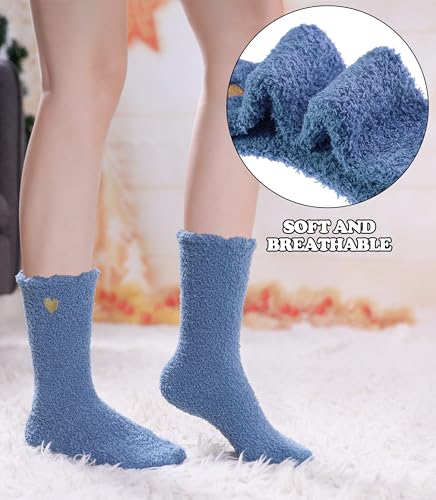 Image of FNOVCO Womens Fuzzy Socks Super Soft Fluffy Winter Warm Cozy Home Sleeping Socks