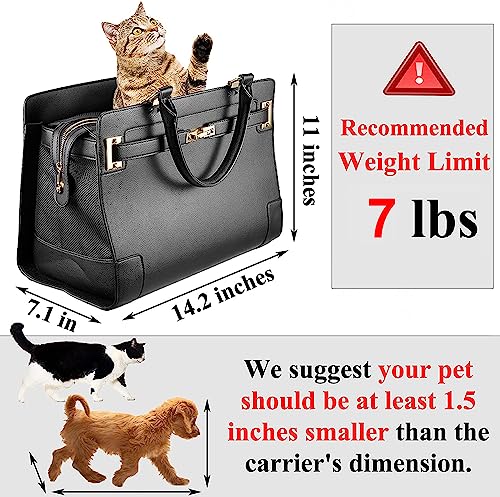 Newele NEW DOG CARRIER 4 Fashion Dog Purse Carrier For Small Dogs With Shoulder Strap, Hold Up To 7Lbs Quality Pu Leather Pet Carrier thumb #2