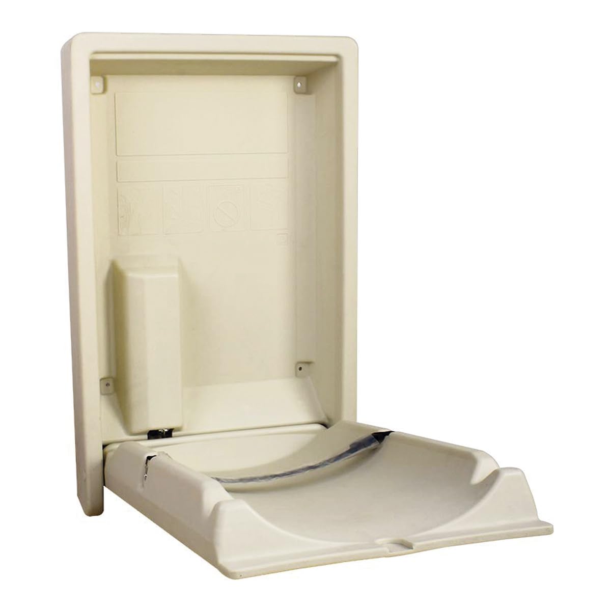 Cambiador de pañales de pared vertical plegable para baños públicos y comerciales