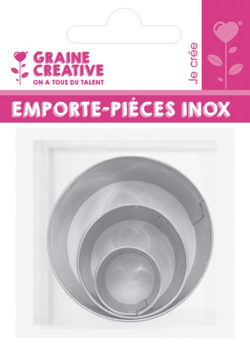 DTM 3 Mini formine per Biscotti in Acciaio Inox Cerchio