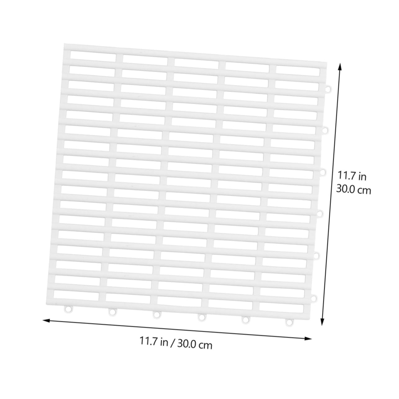 Tappetino Antiscivolo Bagno Tpe Bianco 4 Pezzi Quadrato