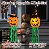 Halloween Decorations Outdoor Halloween Decor Hanging Outdoor String Lights Glowing Pumpkin Witch Hat Halloween Decorations Indoor Ornaments Halloween Lights for Party Porch Tree Yard (4Pcs) #4