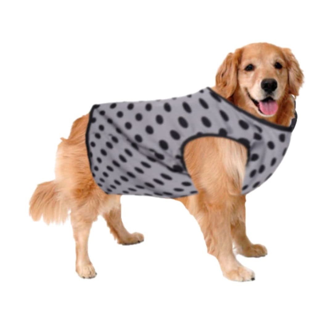Sage Square Crazy Printed Dog T-Shirt, Trending Dog T-Shirt, Ultra Soft & Light Weight, Comfortable, Breathable Dog Apparel, Trendy Outfit (XXLarge - 28 inch) (Polka Grey) (B0BCNYZBKF) Amazon Price History, Amazon Price Tracker