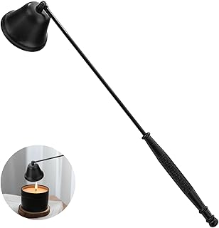 Candle Extinguisher Cover with Long Handle Bell Shaped Candle Snuffer Wick Cover Candle Cover Stainless Steel for Candle Flame, Scented Candles