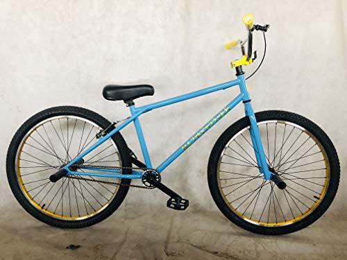 R4 26" Complete BMX Bike Cruiser Bicycle W/Stunt Pegs (Blue & Gold)