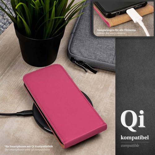 Coque à rabat iPhone 13 mini moex en cuir synthétique chic rose - 7