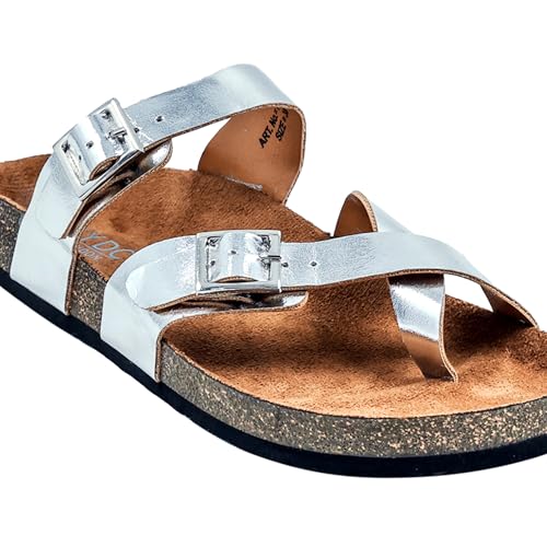 Image of LYDC LONDON Women's Sandals. Lightweight stylish and comfortable flat sandals for office wear and gatherings. Orthopaedic and flat foot friendly. Doctor trusted timeless fashion sandals for women with modern appeal