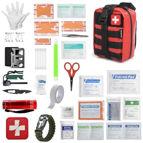 Surviveware 200 Pcs Waterproof Premium Survival First Aid Kit - Survival Emergency Preparedness for Travel Camping Gear, Survival Kit and Outdoor Emergencies - HSA & FSA Eligible Survival Kit Cover
