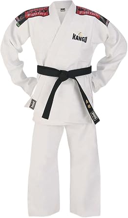 Kango Brazilian Jiu Jitsu All White Pearl Weave BJJ Gi Competition Uniform 450gram A1