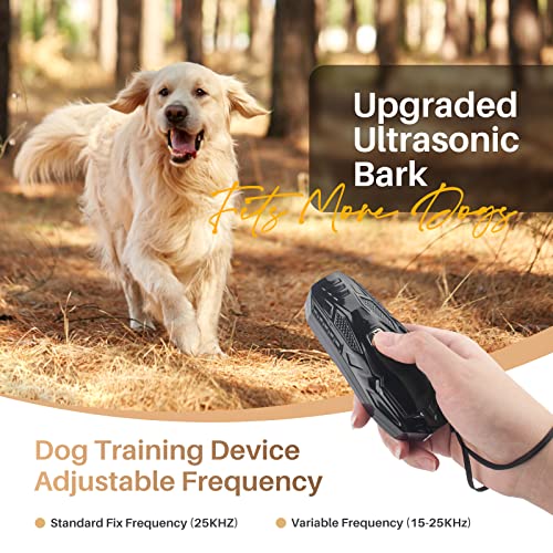 Queenmew Anti Bell Gerät Hunde, Tragbares Ultraschall Antibell Ultraschall Gerät mit Doppelfrequenz, 16.4 Fuß Effektives Antibell für Hunde für das Training im Innen- und Außenbereich