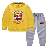 [OUHUAN] カーズ 子供服 ベビー服 長袖 Ｔシャツ&ズボン 上下セット 男の子 女の子 春秋冬 綿 パーカー トレーナー tシャツ トップス スウェット 日常着 コスチューム スポーツウェア （color12#，100）