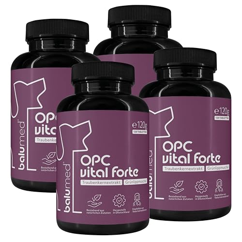 balumed® OPC Vital Forte – 120 Tabletten für Hunde – mit antioxidativem Traubenkern-Extrakt