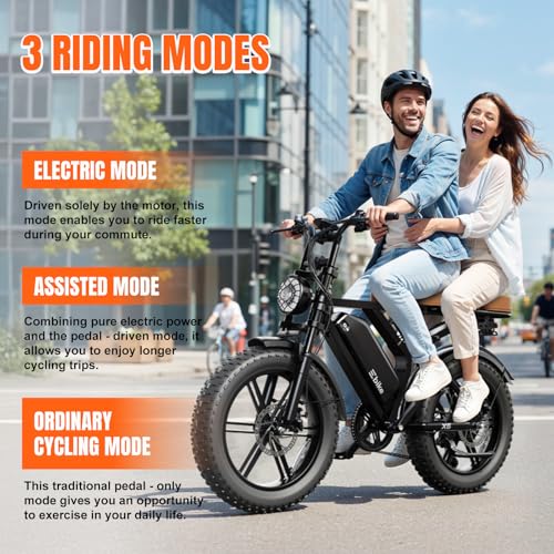 Image of TST Electric Bike for Adults, 1500W Peak Motor 60 Miles Fat Tire Ebike with 48V 15 /30Ah Removable Battery 20 inch Fat Tire E Bike, Full Suspension and 7-Speed,Off-Road Electric Bicycle for City Commuting