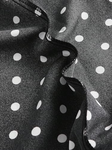 Floerns Women's Polka Dots Palazzo Pants Elastic High Waisted Wide Leg Pants3