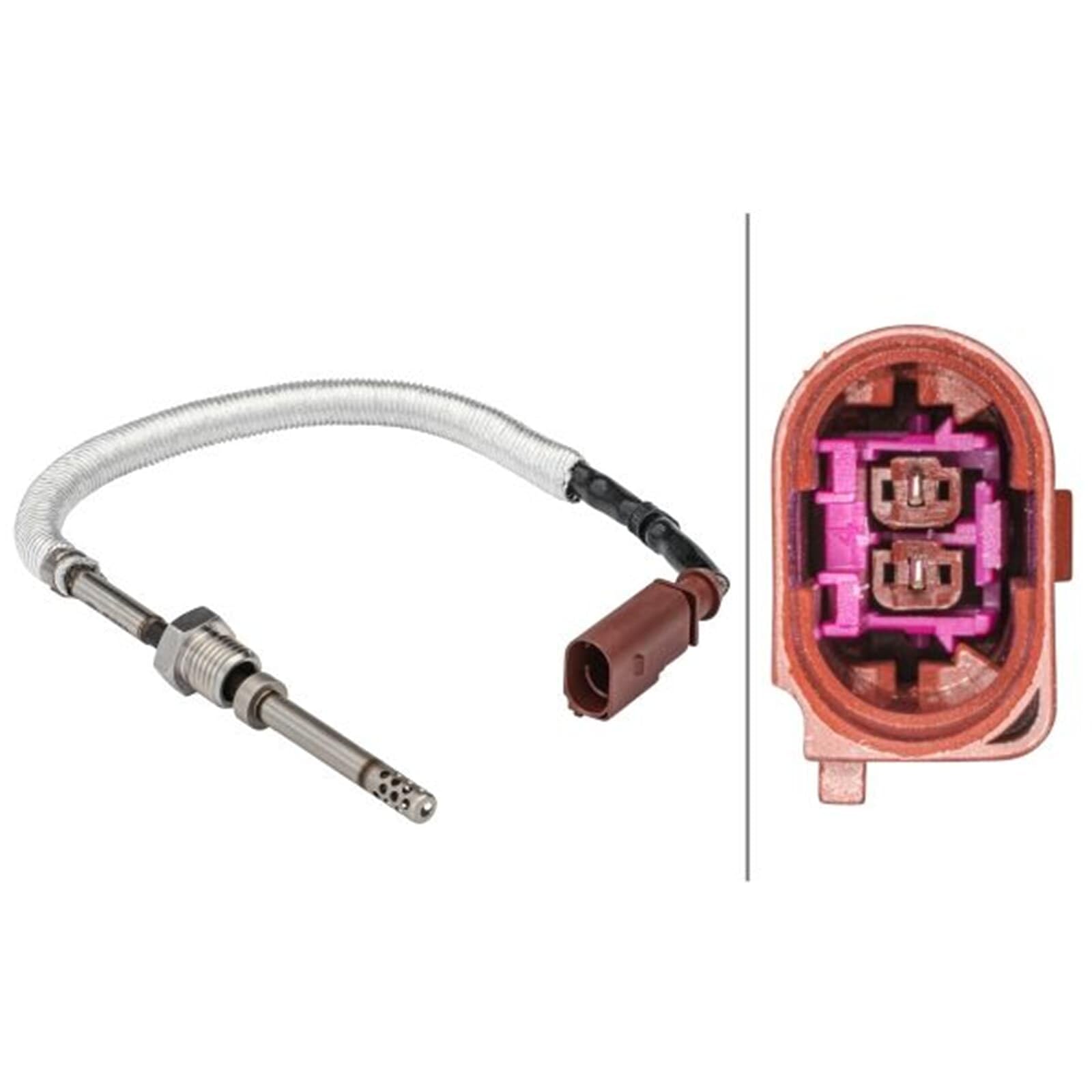 HELLA 6PT 358 181-531 Sensor, Abgastemperatur - 2-poliger Stecker