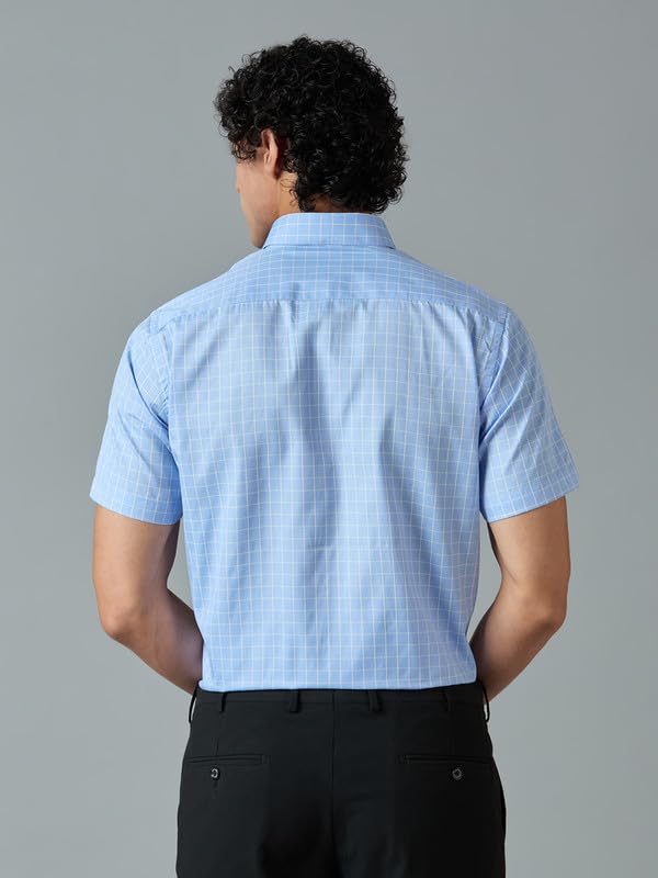 Image of Mark & Albert Men's Half Sleeves Cotton Formal Shirt