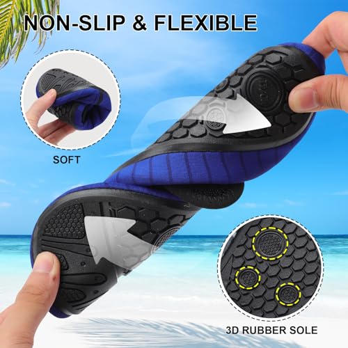 Womens Mens Sensitive Skin Water Shoes Hypoallergenic Barefoot Aqua Socks Quick-Dry4