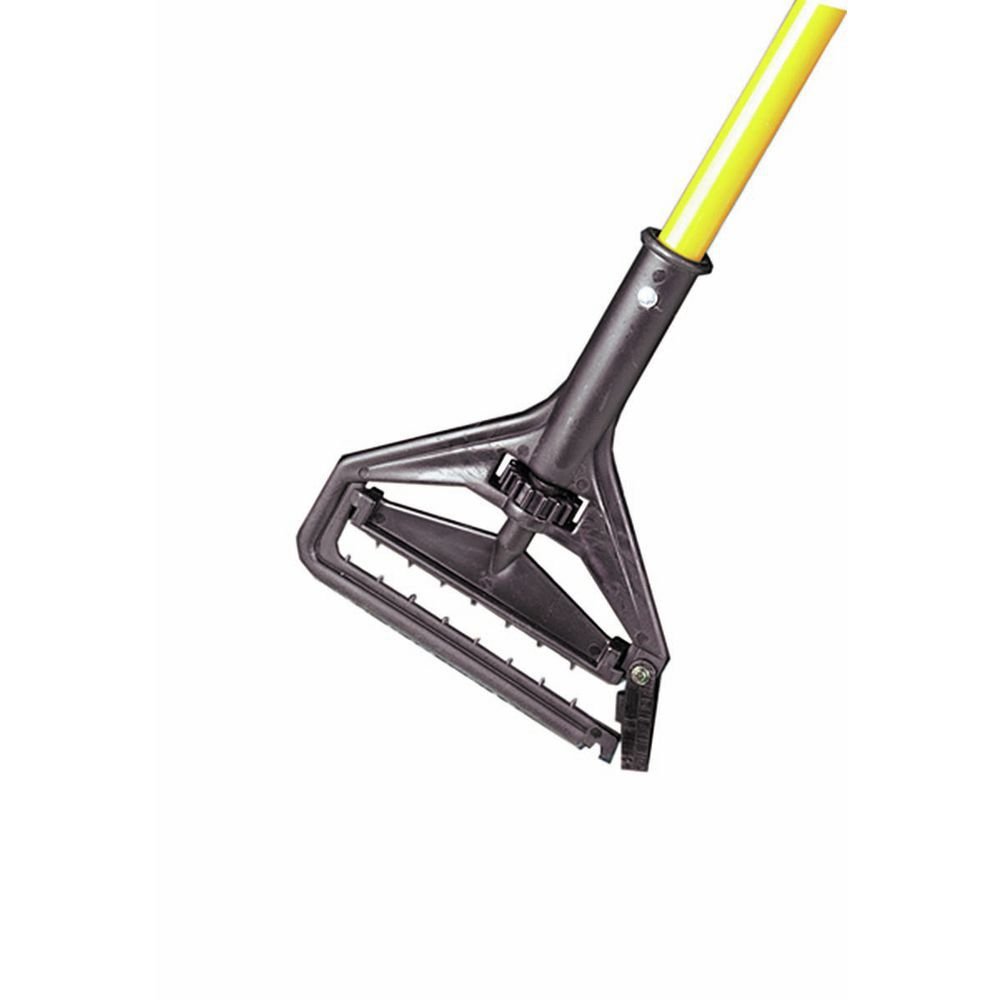 Yellow Fiberglass Gate Style Mop Handle for 1"W Mop Head - 54"L by HUBERT – Plastic, Yellow, Model HWM1516FP54HUB