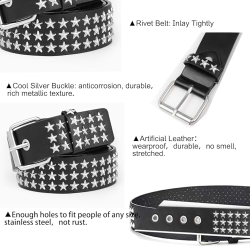Image of Studded Punk Y2K Goth Belt for Men or Women