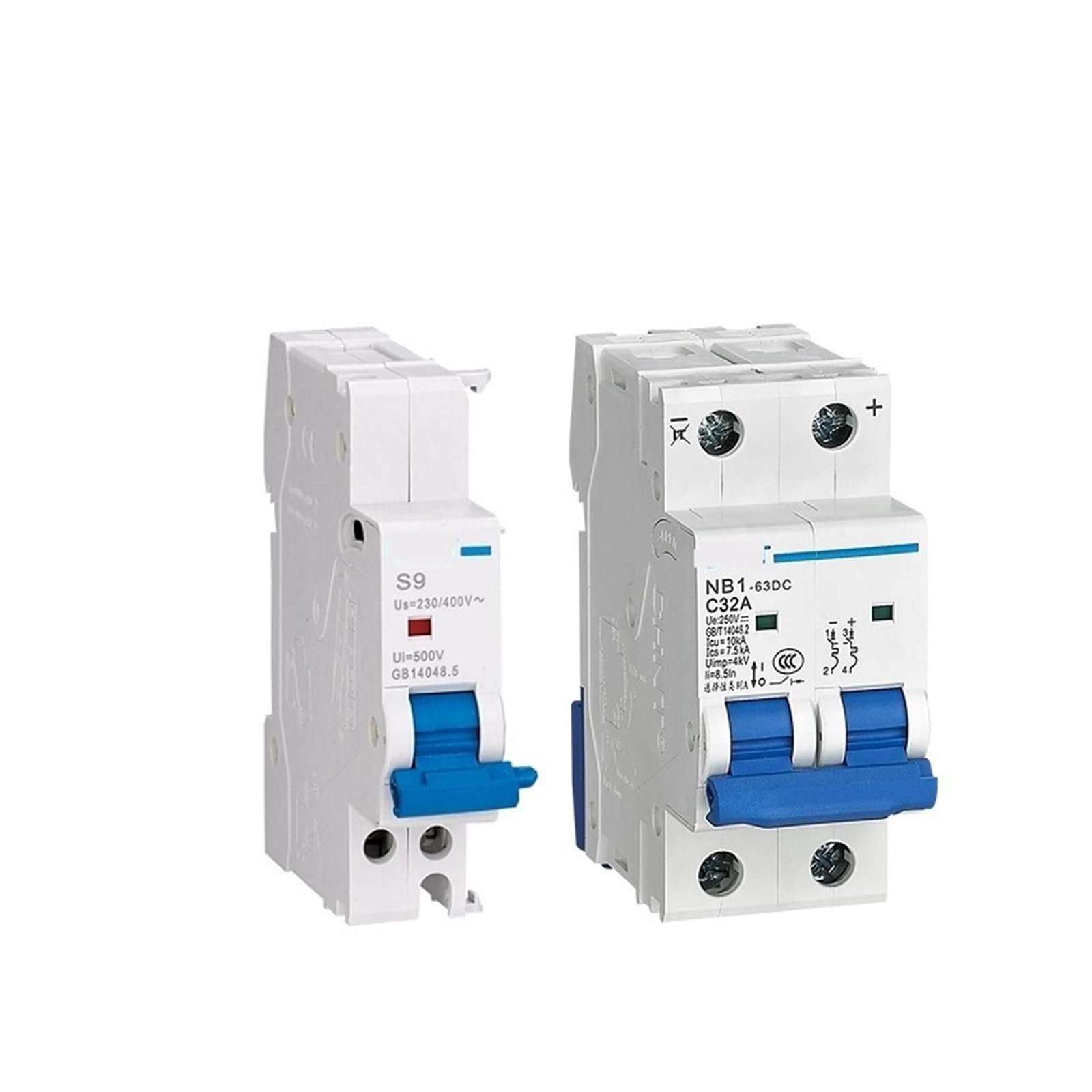 CHINT NB1-63DC DC MCB with Shunt Release Solar Energy Photovoltaic Mini Circuit Breaker 1P 2P 4P DC250V DC500V DC1000V NB1 S9(20A,SHUNT AC DC 24V_MCB 1P DC250V)