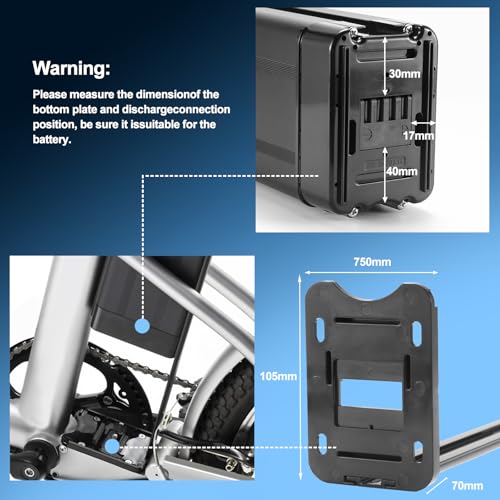 Image of 48V 10Ah Ebike Battery, Silver Fish Lithium-ion Battery with 2A Charge for 200-550W Electric Bicycles Folding Bike Mountain Bike Motor