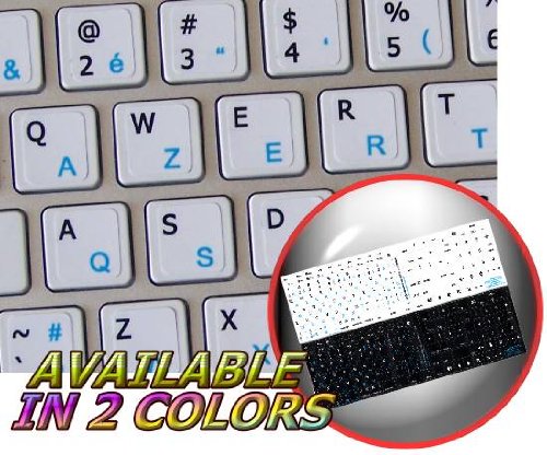 Amazon.com: MAC ENGLISH-BELGIAN FRENCH KEYBOARD STICKERS WHITE ...