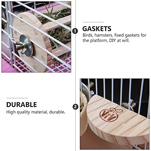 iplusmile Vogelaccessoire 20 sets bevestigingsschroeven bevestigingsschroeven pakkingen voor hamsterkooi (zilver) - Afbeelding 5