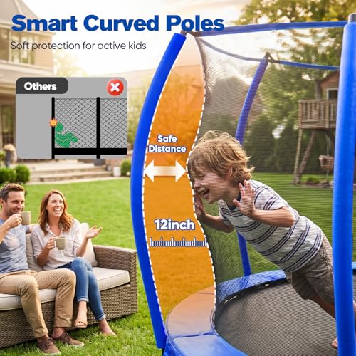 Zupapa 1800LBS Capacity No-Gap Design 16 15 14FT Trampoline with Safety Enclosure Net and Non-Slip Ladder 10-Year Quality Assurance Perfect for Outdoor Backyard Fun - image 5
