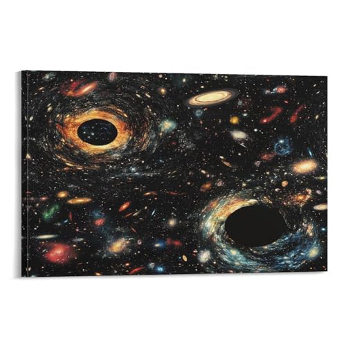 Impression giclée haut de gamme galaxie cosmique sur toile d'art