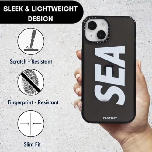 Image of for iPhone 14 SEA Case Transparent, Grip Case Silicon Slim Fit Shock-Absorbing TPU Bumper & Anti-Yellowing Clear Protective Back Cover for iPhone 14 (Black, 01)