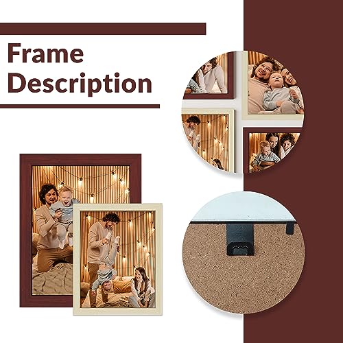 Image of Art Street Large Collage Wall Photo Frame Individual Picture Frame Set For Living Room, Decorative Wall Hanging Home Decor - Set Of 10 (4x6, 5x7, 6x8, 8x10 Inch, Brown-Beige)