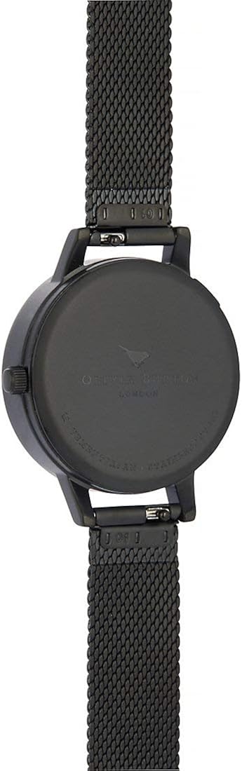 Olivia Burton - Orologio da polso analogico al quarzo, taglia unica, colore: Nero, Bracciale