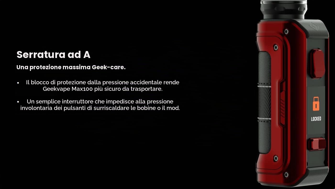 GEEKVAPE MAX100 Box Mod Aegis Max 2 Mod 100W con sigaretta elettronica a schermo intero da 1,1 pollici Mod Supporto Z Sub Ohm Tank - senza nicotina