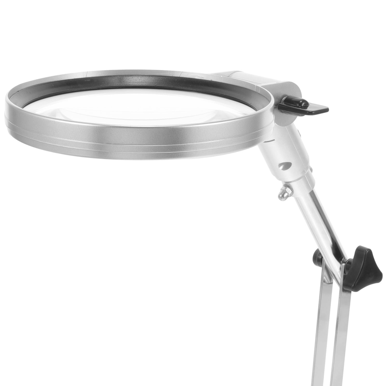 Cabilock Lupa de Escritorio Plegable Soporte Ajustable y Luz LED para Lectura, Trabajos Manuales y Reparaciones, Lente Acrílica, Diseño Compacto, Adecuado para Bordado y Costura