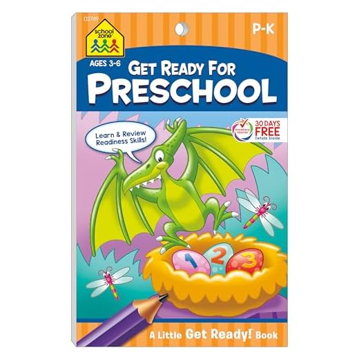 School Zone Get Ready for Preschool Workbook: 48 Pages, Pre-K, Learn ABCs, Numbers, Colors, Counting, Rhyming, Phonics, Patterns, Matching, Ages 3-6 (Little Get Ready! Book Series)