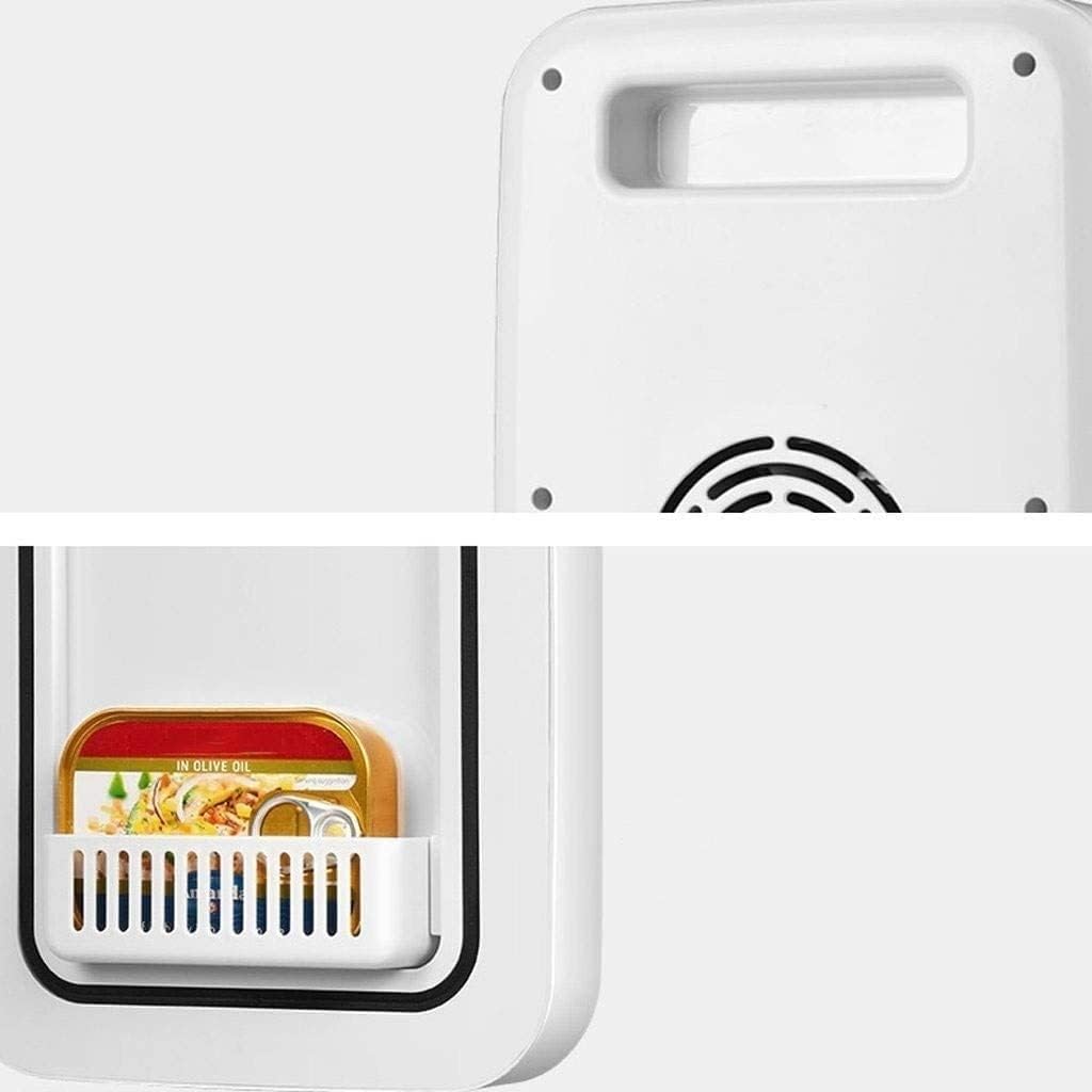 Mini Fridge Chilling and Warming Portable Compact Refrigerator 8L Capacity for Skincare Foods Medications Milk