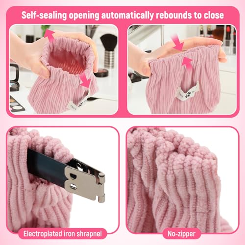 Corduroy per Organizer Pouch, 8pcs Shrapnel Portable Elastic Small Storage Bag for Inside Purses, Hair Tie Lipstick Makeup Bags2