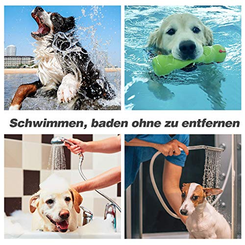 DEWEL Hundehalsbänder gegen Ungeziefer, 63,5cm Verstellbar Anti Floh und Zecken Halsband für Hunde, Wasserdicht Flohhalsband