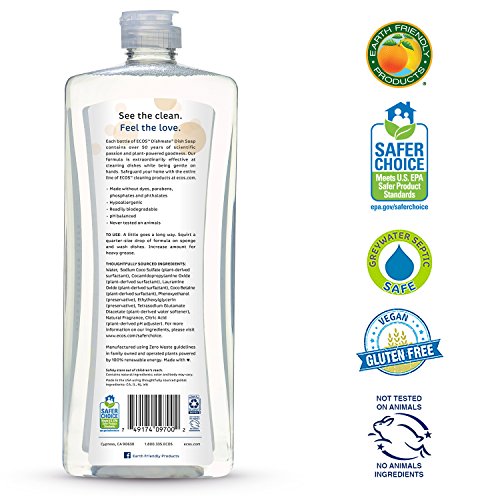 Earth Friendly Products Dishmate, Dishwashing Liquid, Natural Almond, 25 Ounce (Pack Of 3) #TOP1