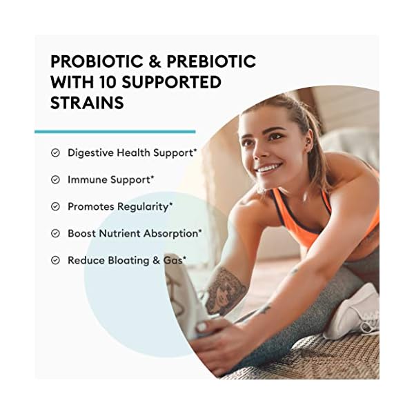 Physician's CHOICE Probiotics 60 Billion CFU - 10 Strains + Organic Prebiotics - Immune, Digestive & Gut Health - Supports Occasional Constipation, Diarrhea, Gas & Bloating - For Women & Men - 30ct